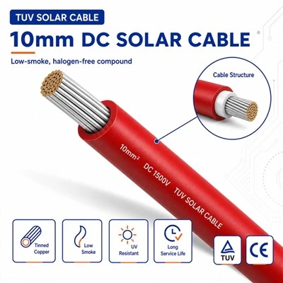10 mm DC saulės kabelis